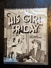 His Girl Friday (Criterion Collection) (Blu-Ray, 1940) Cary Grant Classic *READ*