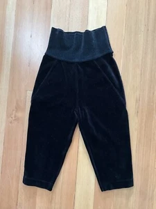 Vintage 1980er Azzedine Alaia schwarze hoch taillierte Velours Fahrradshorts - Bild 1 von 5