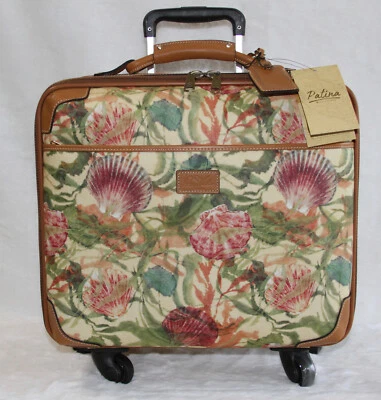 Patricia Nash 18" Spinner Velino Trolley Luggage Suitcase Bag Carry On Seashells - Image 1 of 4