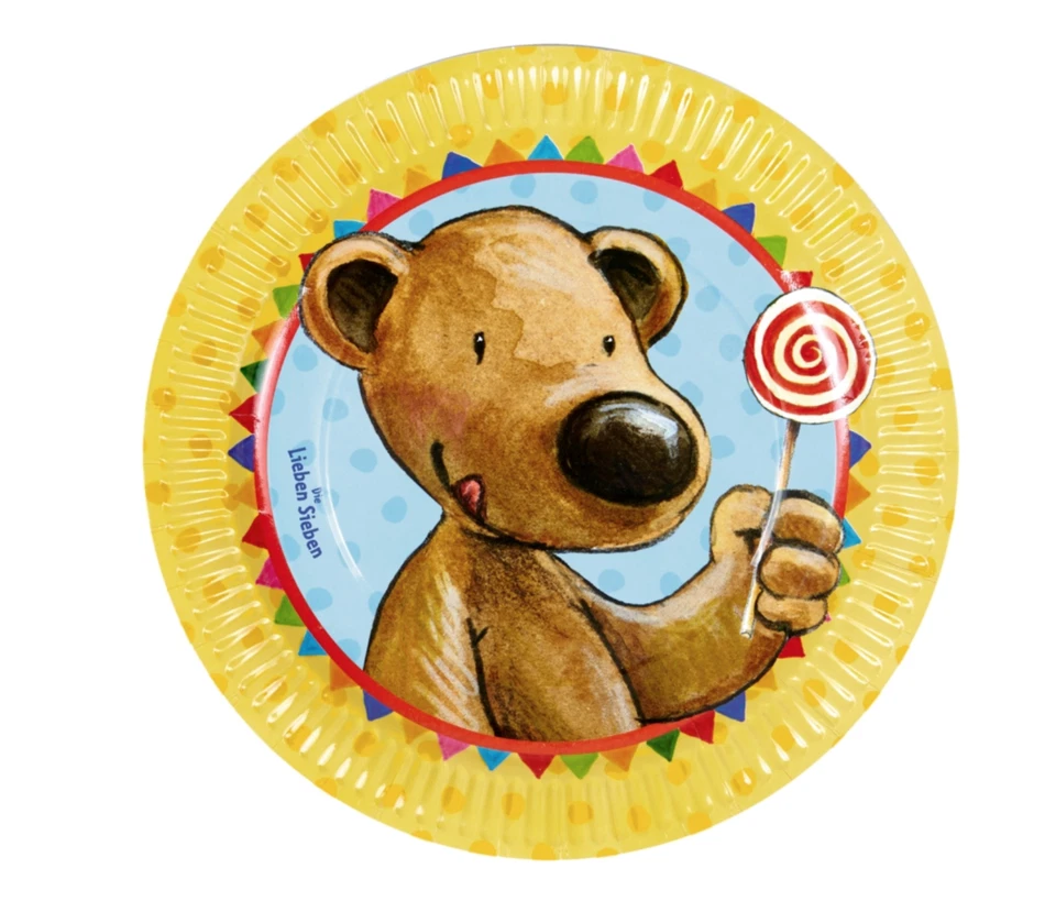 Spiegelburg 8 Party Plate IN Set Plate Kid's Birthday You Love Seven 13254 - Image 1 of 1