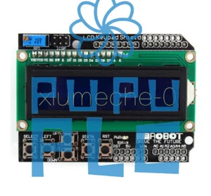 Scheda LCD 1602 tastiera scudo retroilluminazione blu per robot Arduino Duemilanove NUOVO - Foto 1 di 4