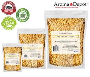 Whole Golden Grain Gold Flax Seed 100% Raw Omega-3 no0n-GMO Gluten Free Lino - Picture 1 of 15