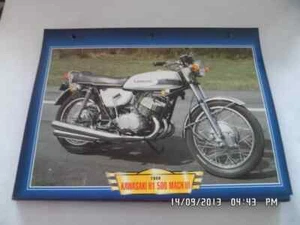 CARTE FICHE MOTO KAWASAKI H1 500 MACH III 1969 - Imagen 1 de 1