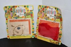 Premier Doll Things 1970’s Red Dress & Jewelry Set for 6” Doll NIP - Picture 1 of 5