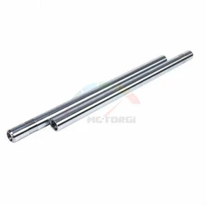 Pipes Fork Inner Tubes 1 Pair Shock Bars Silver For Yamaha SR500 1985 1992-1993 - Picture 1 of 3