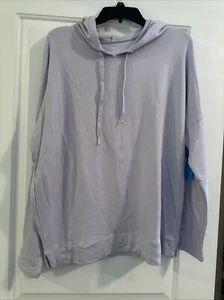 Christopher & Banks Blue Scuba Hoodie Size XL Relaxed Restyled NEW NWT 49.95 - Picture 1 of 4