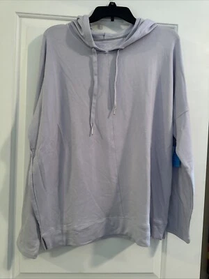 Christopher & Banks 蓝色水肺连帽衫 XL 码宽松版全新全新带标签 49.95 — 第 1/4 张图片