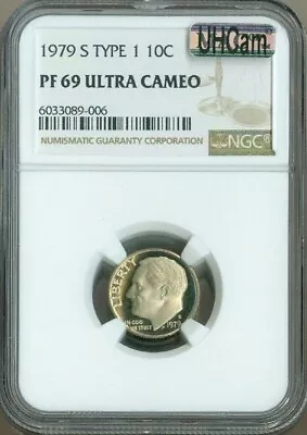 1979 S ROOSEVELT DIME NGC PROOF PF69 TYPE 1 MAC UHCAM MINT QUALITY✔️ - Image 1 of 2