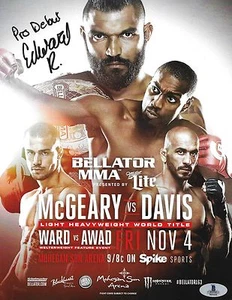 Ed Ruth Signed Bellator 163 MMA Pro Debut Fight Event Program BAS COA Fab Five - Picture 1 of 6