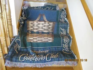 Longaberger Tapestry Throw Collectors Club cotton 1999 *shipping included!* - Imagen 1 de 9