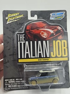 JOHNNY LIGHTNING HOLLYWOOD ON WHEELS THE ITALIAN JOB MINI COOPER BLUE FREE SHIPP - Picture 1 of 8