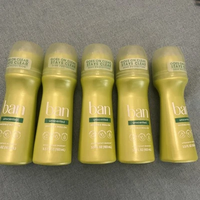 Desodorante antitranspirante invisible enrollable 5 Ban SIN PERFUME 3,5 FL oz. Foto 1 de 2