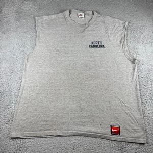 Vtg Nike University North Carolina Shirt Mens XL Gray Team Fit Center Swoosh 90s - Picture 1 of 10