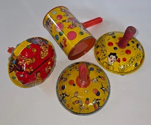 Konvolut 4 Vintage Krachmacher USA Metall Spielzeug Mfgr. Party Tanz Musik Themen GUC - Bild 1 von 6
