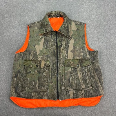 RealTree Jacket Adult Large Brown Work Wear Camo Hunting Canvas Vest Lined Men - Image 1 of 4