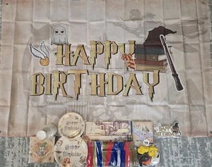 Potter Party Set w/ 3x5FT Backdrop, Party Decor & Accessories for 24. - Picture 1 of 3