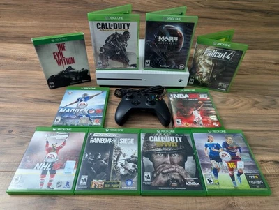 Microsoft Xbox One S Console Bundle - 10 Games + Controller - Cleaned & Tested - Image 1 of 4