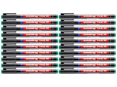 20 x Edding 142 M OHP-Marker Folienschreiber GRÜN permanent 1mm 142M-004 - Bild 1 von 4