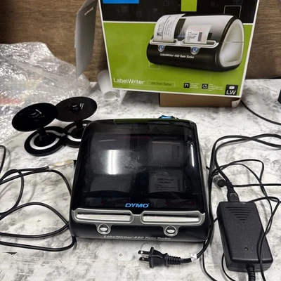Escritor de etiquetas Dymo 450 Twin Turbo 1750160 con alimentación y cable USB Foto 1 de 4