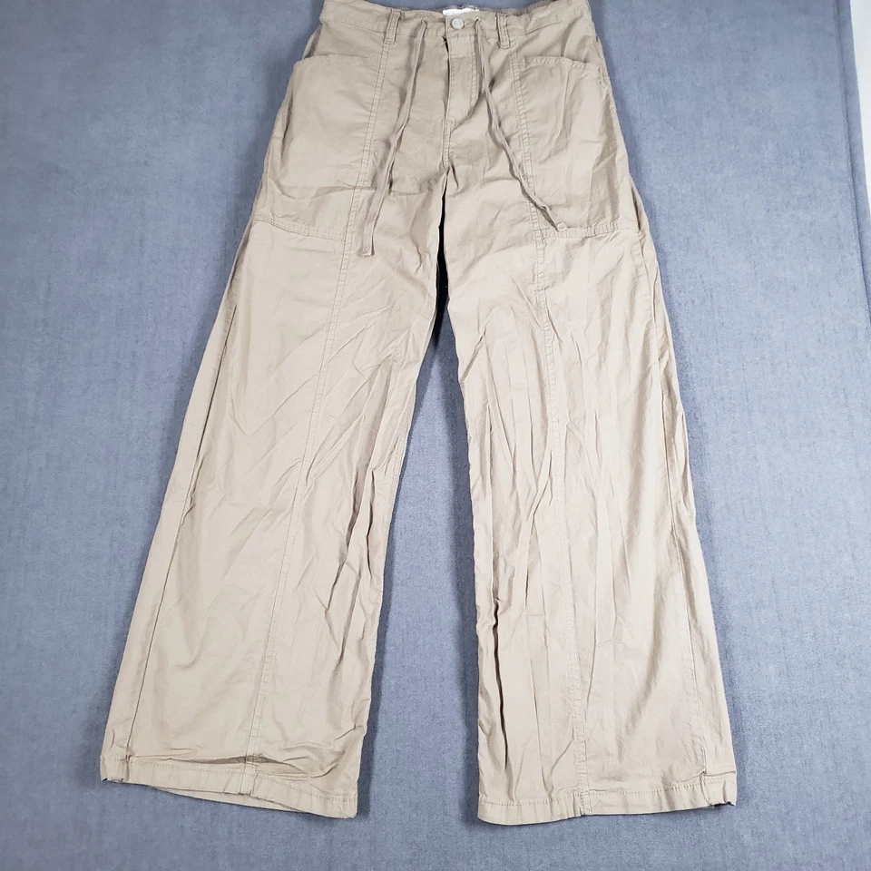 RE Generation By Celebrity Pink Pants Womens Medium High Rise Wide Leg Beige  - Image 1 of 4