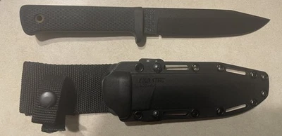 CUCHILLO Y FUNDA HOJA FIJA ACERO FRÍO SRK CARBONO V HECHO EN EE. UU. DESCONTINUADO Foto 1 de 4