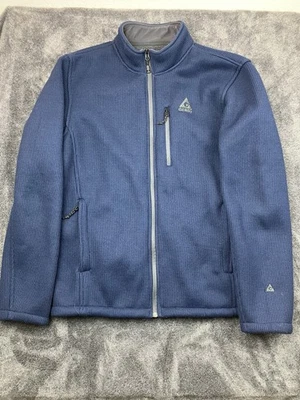 Gerry Men’s Full Zip Outdoor Heavy Knitted Jacket Size XL Blue Fleece Lined 0101 - Image 1 of 4