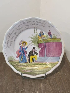 TRES BELLE ASSIETTE ANCIENNE EN FAIENCE DE NEVERS - Bild 1 von 3