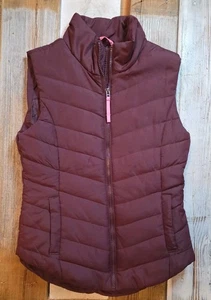 Aeropostale burgunderrote gefütterte Steppweste mit Reißverschluss vorne Jr Größe XS - Bild 1 von 6