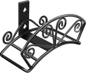 Soporte de manguera de jardin resistente colgador de pared metalico negro - Bild 1 von 12