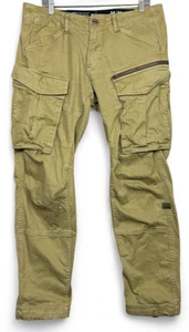 G-Star Raw Rovic Zip 3D Regular Tapered Cargo Pants Mens 35x28 Tan Green Army - Picture 1 of 17