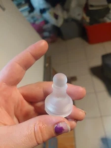 Pawn Frosted Glass Chess Replacement Piece Only 1.5" Tall 1 Ct - Picture 1 of 4