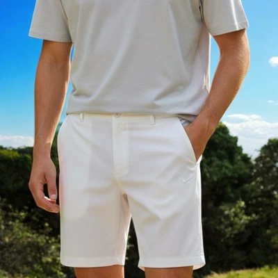 Pantalones cortos NIKE GOLF blancos Dri Fit Performance frente plano para hombre talla 38 Foto 1 de 4