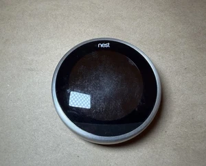 Nest Programmable Thermostat 3rd Generation A0013 Black Stainless Steel w/ Back - Picture 1 of 11