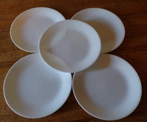 Corelle Winter White Frost Salad Lunch Plates 8 1/2" set of 5 good used shape - Picture 1 of 2