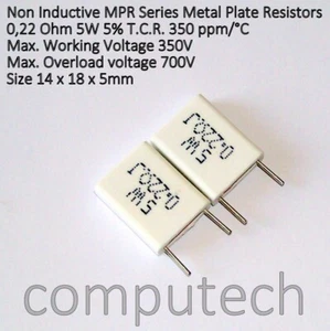 2 pezzi Resistenze in ceramica 0,22 Ohm 5W 5%, MPR5W non induttiva per audio - Bild 1 von 4