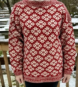 dia eesti Women’s Wool Boatneck Pullover Sweater Size Medium - Picture 1 of 9