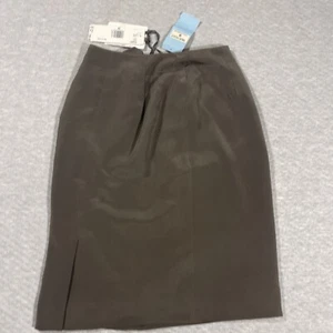 NWT Jones New York Women's size 2P Grey 100% Silk Pencil Skirt $108 MSRP - Picture 1 of 6