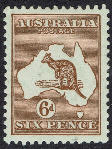 AUSTRALIA 1923 KANGAROO 6D MNH ** 3RD WMK Cover