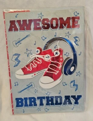 3D "Awesome Birthday" Greeting Card - Image 1 of 4