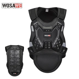 WOSAWE Motocross Body Armour Protection Motorbike Jacket Chest Back Body Armor - Picture 1 of 10