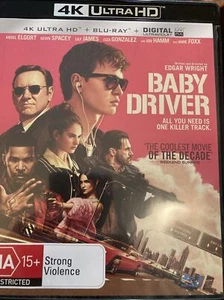 Baby Driver Blu-ray + 4K UHD JAN45 Edgar Wright culture'edge heist/crime drama - Picture 1 of 3