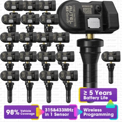 Autel TPMS Sensor MX-Sensor 315MHz + 433MHz Válvula de Goma Universal Programable Foto 1 de 4