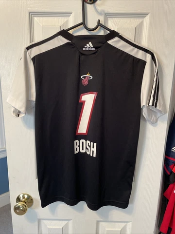 Chris Bosh Miami Heat basketball Adidas boys black Jersey Size Medium Cover