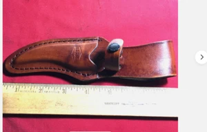 LEATHER SHEATH FOR SCHRADE OLD TIMER 152OT SHARP FINGER hunting knife Nice !X - Picture 1 of 3