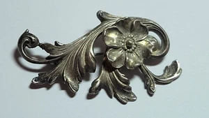 Signed Reed & Barton Sterling Silver Flower Scroll Pin Brooch 17.8 grams USA 5c1 - Picture 1 of 3
