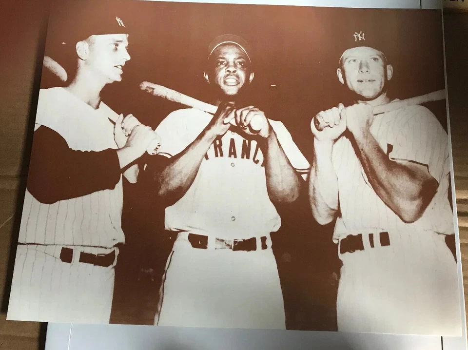 Roger Maris Mickey Mantle NY Yankees Willie Mays 1960 Poster 11x14 Print - Image 1 of 1
