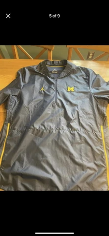 Nike Michigan Wolverines Football On-Field Sideline Quarter Zip Size XXL Cover