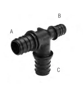 Camiseta Rehau 104841-001 3/4”x1/2”x3/4” EVERLOC+ Polímero (bolsa de 10) - Imagen 1 de 4