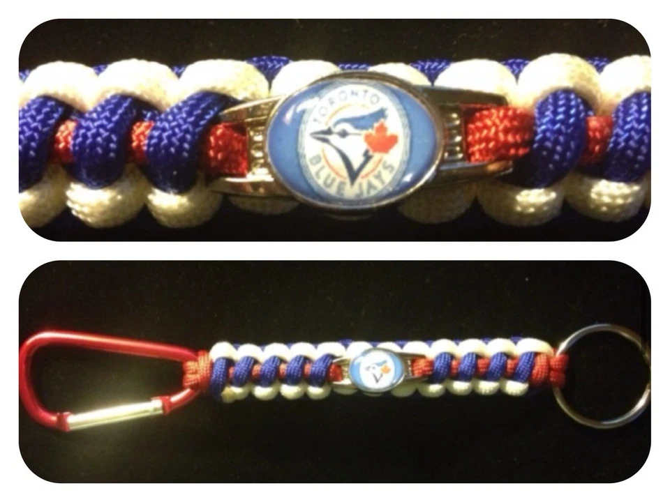 Toronto Blue Jays Inspired Paracord/Survival Keychain - Image 1 of 1