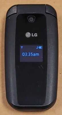 Teléfono celular plegable LG 440G / LG440G - negro (TracFone) - excelente forma Foto 1 de 4